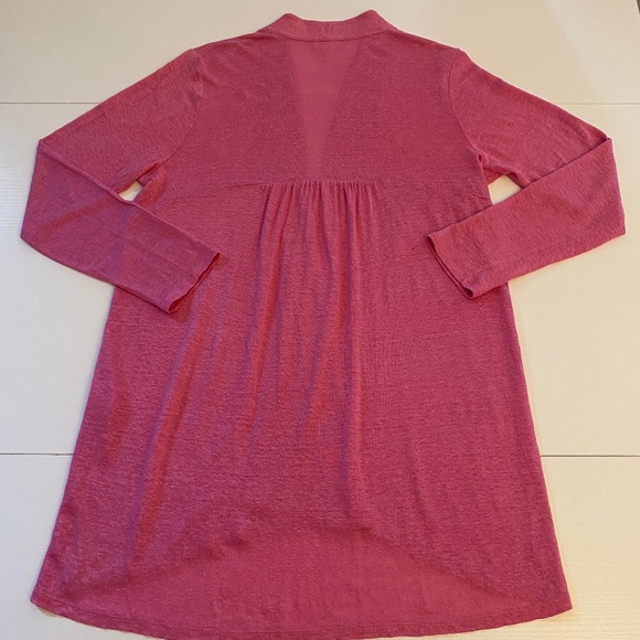 J. Jill Love Linen Pink Open Hi Low Cardigan Size Small - Picture 6 of 12